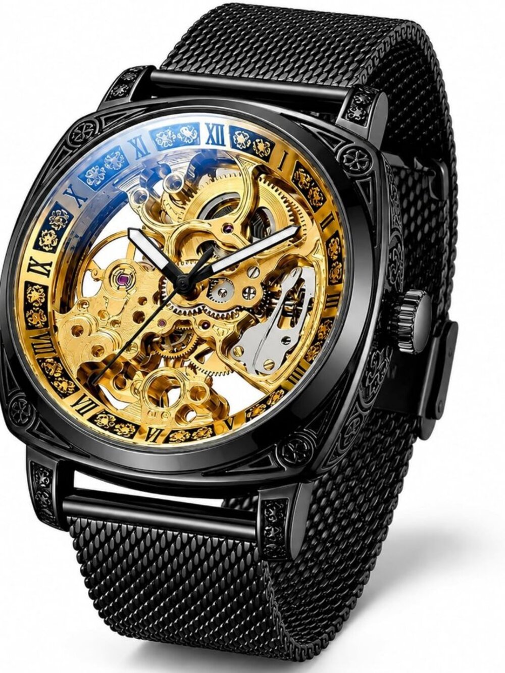 Vintage Skeleton Automatic Mechanical Watch for Men - Stylish Timepiece
